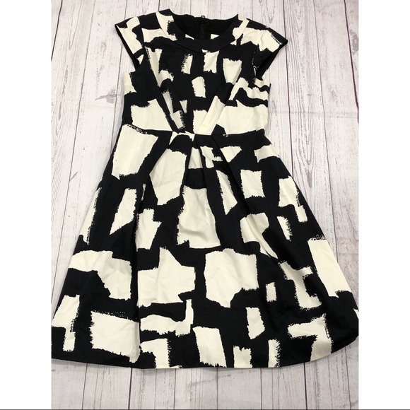 Kate Spade Jane Black & White Abstract Dress - Picture 5 of 9